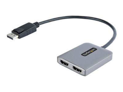 StarTech.com DP to Dual HDMI MST HUB, Dual HDMI 4K 60Hz, DisplayPort Multi Monitor Adapter with 1ft (30cm) Cable, DP 1.4 Multi Stream Transport Hub, DSC | HBR3, DP to 2x HDMI Ports - DP to HDMI Splitter (MST14DP122HD) - Videoadapter - DisplayPort / HDMI_7