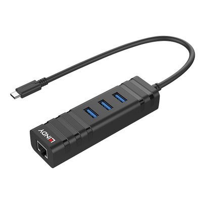 Lindy 43249 Schnittstellen-Hub USB 3.2 Gen 1 (3.1 Gen 1) Type-C 5000 Mbit/s Schwarz_2