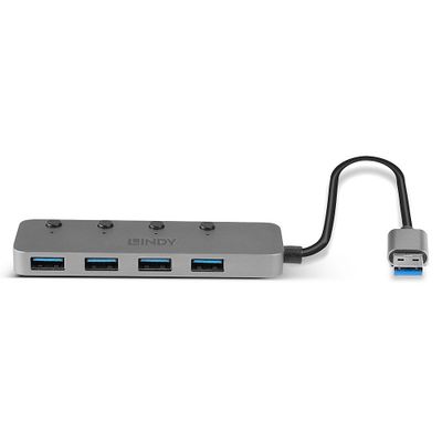 Lindy 43309 Schnittstellen-Hub USB 3.2 Gen 1 (3.1 Gen 1) Type-A 5 Mbit/s Grau_3