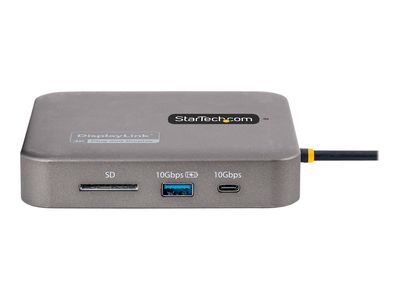 StarTech.com Universal USB C multiport adapter - Apple M1/M2 Dual Display compatible - DisplayLink Cert Dual 4K 60Hz HDMI 2.0b - 1xA/1xC USB 3.2 10Gbps hub | 100W PD charging - Type-C Mini docking station - Power adapter/bus powered - Win/Chrome/macOS - D_12