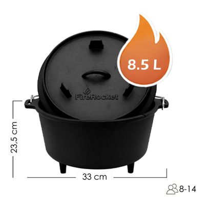 FireRocket 9qt 8,5L Dutch Oven 3 Beine_2