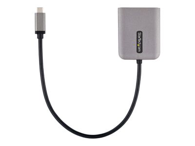 StarTech.com 2-Port USB-C MST Hub, USB Type-C to 2x DisplayPort Multi-Monitor Adapter for Laptop, Dual-DP up to 4K 60Hz w/ DP 1.4 Alt Mode & DSC, HDR, 1ft (30cm) Cable, USB Bus-Powered - Multi-Stream Transport Hub (MST14CD122DP) - Video-/Audio-Splitter -_1