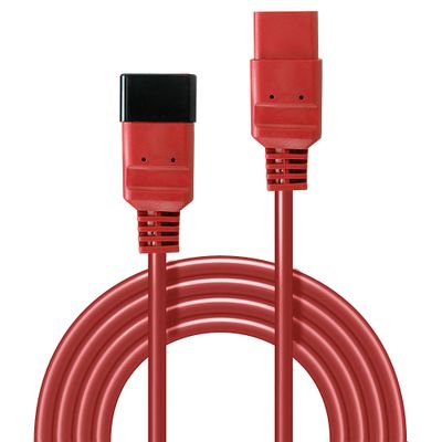 Cable Lindy C19 to C20 Extension 3m Red_2