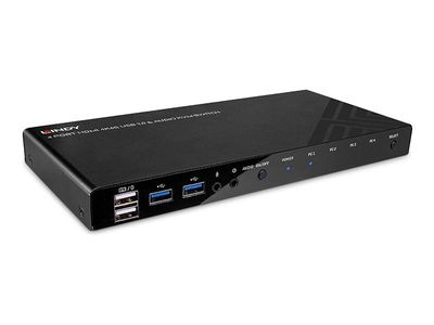 Lindy - KVM-/Audio-/USB-Switch - HDMI 4K60, USB 3.0 - 4 Anschlüsse_thumb