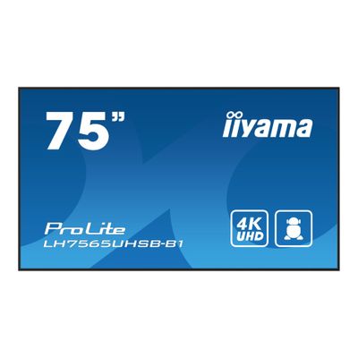 iiyama LED-Display ProLite LH7565UHSB-B1 - 190 cm (75") 3840 x 2160 4K_thumb