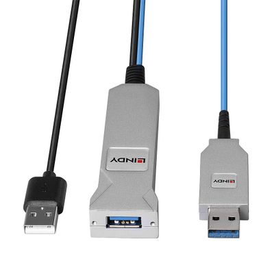 Lindy 43345 USB Kabel USB 3.2 Gen 1 (3.1 Gen 1) 30 m USB A 2 x USB A 5 Gbit/s Blau, Silber_4