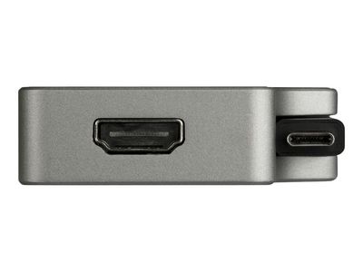 StarTech.com USB C Multiport Video Adapter - 4K 60Hz UHD Portable 5-in-1 USB Type C to HDMI 2.0, mDP, VGA or DVI, PD 3.0, Cable Management - external video adapter - space gray_7