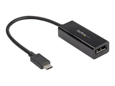 StarTech.com CDP2DP14B USB-C auf DisplayPort Adapter (8K 30Hz, HBR3 Adapter, Thunderbolt 3, Video Dongle fur DP 1.4 Monitor & Display) - externer Videoadapter - Schwarz_thumb