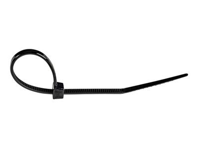StarTech.com 15cm(6") Cable Ties, 3mm(1/8") wide, 39mm(1-3/8") Bundle Diameter, 18kg(40lb) Tensile Strength, Nylon Self Locking Zip Ties w/ Curved Tip, 94V-2/UL Listed, 1000 Pack, Black - Nylon 66 Plastic - TAA (CBMZT6BK) - Kabelbinder - TAA-konform_2