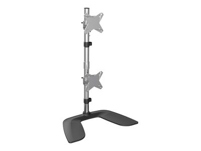 StarTech.com Vertical Dual Monitor Stand - Free Standing Height Adjustable Stacked Desktop Monitor Stand up to 27 inch VESA Mount Displays - stand_1