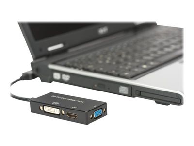DIGITUS DisplayPort 3in1 Adapter- DisplayPort/HDMI+DVI+VGA - 20 cm_thumb