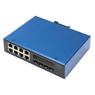 Switch Digitus Gigabit Ethernet PoE Ind. 8+4SFP_1