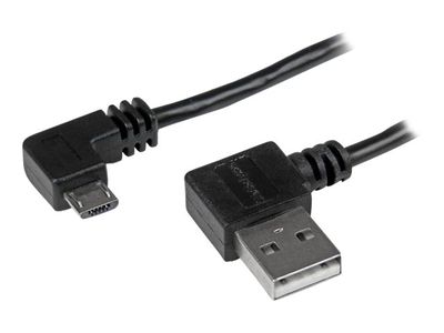 StarTech.com 1m 3 ft Micro-USB Cable with Right-Angled Connectors - M/M - USB A to Micro B Cable - 3ft Right Angle Micro USB Cable (USB2AUB2RA1M) - USB cable - 1 m_thumb
