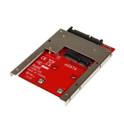 StarTech.com mSATA SSD to 2.5in SATA Adapter Converter - mSATA to SATA Adapter for 2.5in bay with Open Frame Bracket and 7mm Drive Height (SAT32MSAT257) - storage controller - SATA 6Gb/s - SATA 6Gb/s_2