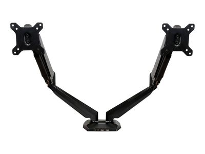 StarTech.com Desk Mount Dual Monitor Arm - Adjustable - Supports Monitors 12" to 30" - Full Motion VESA Mount Double Monitor Arm - Desk Clamp - Black (ARMSLIMDUO) - desk mount (adjustable arm)_thumb
