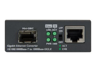 StarTech.com Multimode / Single Mode Fiber Media Converter - Open SFP Slot - 10/100/1000Mbps RJ45 Port - LFP Supported - IEEE 802.1q Tag VLAN - (MCM1110SFP) - fiber media converter - 10Mb LAN, 100Mb LAN, 1GbE_3