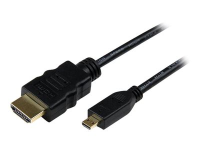 StarTech.com 0,5 m High Speed HDMI-Kabel mit Ethernet - HDMI auf HDMI Micro - Stecker/Stecker - HDMI mit Ethernetkabel - 50 cm_1