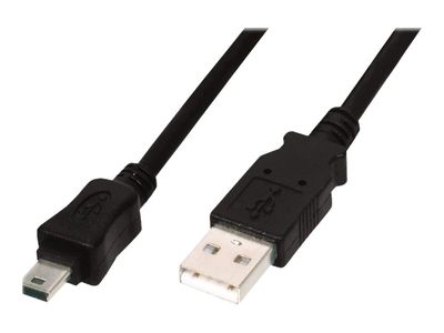 DIGITUS Mini USB 2.0 Anschlusskabel - USB Typ-A Stecker/Mini USB Typ-B (5-pin) Stecker - 1 m_1