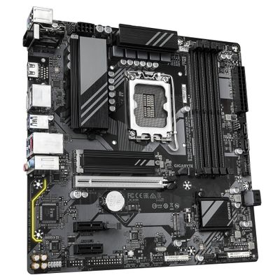 GIGABYTE B760M DS3H WIFI6E GEN5 Mainboard – Unterstützt Intel Core Prozessoren der 14. Generation, 6+2+1 Phasen Digital-VRM, bis zu 5600 MHz DDR5, 2 x PCIe 4.0 M.2, Wi-Fi 6E, 2.5 GbE LAN, USB 3.2 Gen2_3