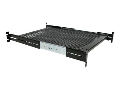 StarTech.com 2HE ausziehbarer Rack-Fachboden belüftet - 22.7kg - 19 Serverschrank Rack-Shelf - Schwarz - Rack - Regal - 1U_thumb