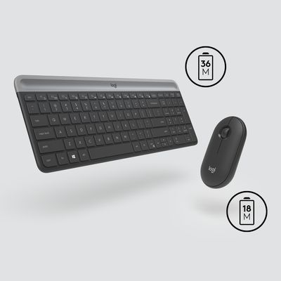 Logitech Tastatur- und Maus-Set Slim Wireless Combo MK470 - US Layout - Graphit_5