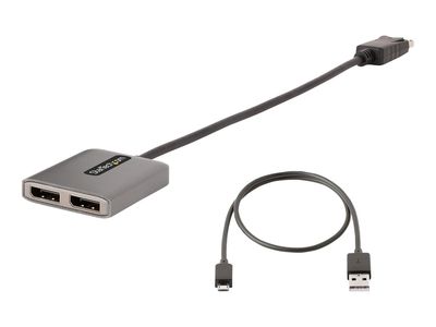 StarTech.com 2-Port DisplayPort MST Hub, Dual 4K 60Hz, DP to 2x DisplayPort Monitor Adapter, DP 1.4 Multi-Monitor Video Adapter w/ 1ft Built-in Cable, USB Powered, Windows Only - Multi Stream Transport Hub (MST14DP122DP) - Hub - 2 Anschlüsse_4