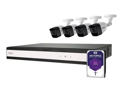 ABUS Komplett-Set mit Hybrid-Videorekorder und 4 analogen Mini-Tube-Kameras_1