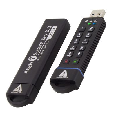 Apricorn Aegis Secure Key 3.0 USB-Stick 480 GB USB Typ-A 3.2 Gen 1 (3.1 Gen 1) Schwarz_thumb