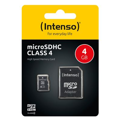 Intenso MicroSD Karte inkl. SD Adapter - Class 4 - 4 GB_4
