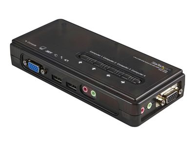 StarTech.com 4 Port VGA / USB KVM Switch inkl. Kabel und Audio - 4-fach VGA Desktop Umschalter - KVM-/Audio-Switch - 4 Anschlüsse_1