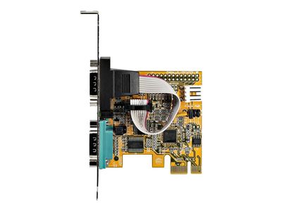 StarTech.com 2-Port PCI Express Serial Card, Dual Port PCIe to RS232 (DB9) Serial Interface Card, 16C1050 UART, Standard or Low Profile Brackets, COM Retention, For Windows & Linux - PCIe to Dual DB9 Card (21050-PC-SERIAL-LP) - Serieller Adapter - PCIe 2._6