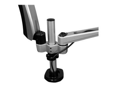 StarTech.com Desk Mount Dual Monitor Arm - Articulating - Supports VESA Monitors 12" to 30" - Adjustable - Grommet / Desk Mount - Premium - Silver (ARMDUAL30) - mounting kit (full-motion)_12