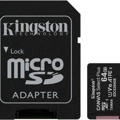Kingston Flash Card inkl. SD-Adapter CANVAS Select Plus - microSDHC UHS-I - 64 GB - 2 Pack_thumb